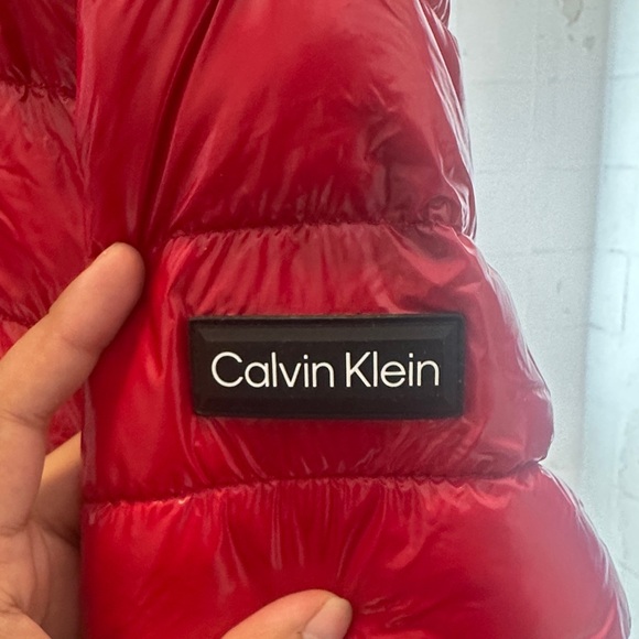 Calvin Klein Vibrant Red Quilted Jacket - Picture 1 of 7